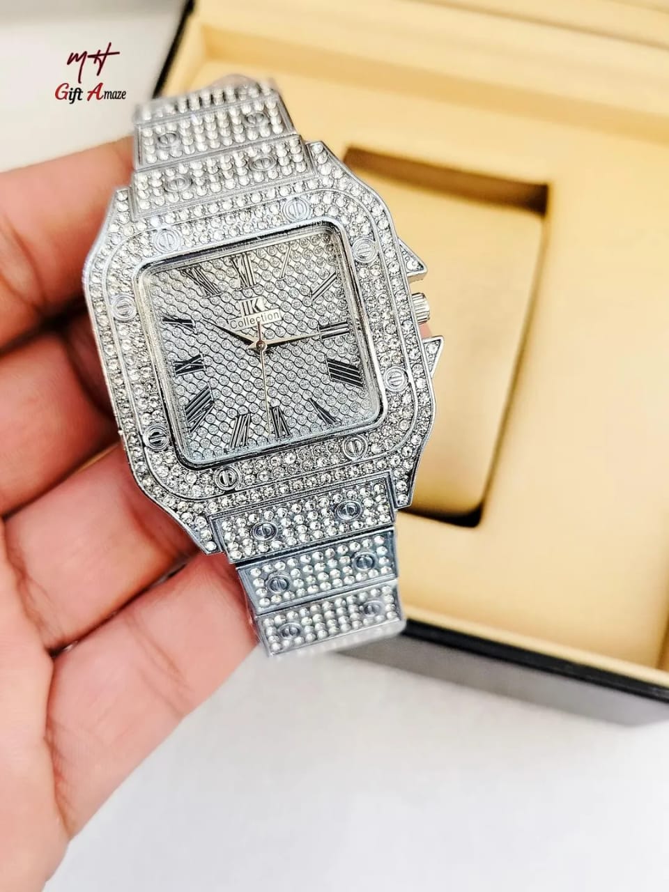 Man's Watch With Diamond Stone