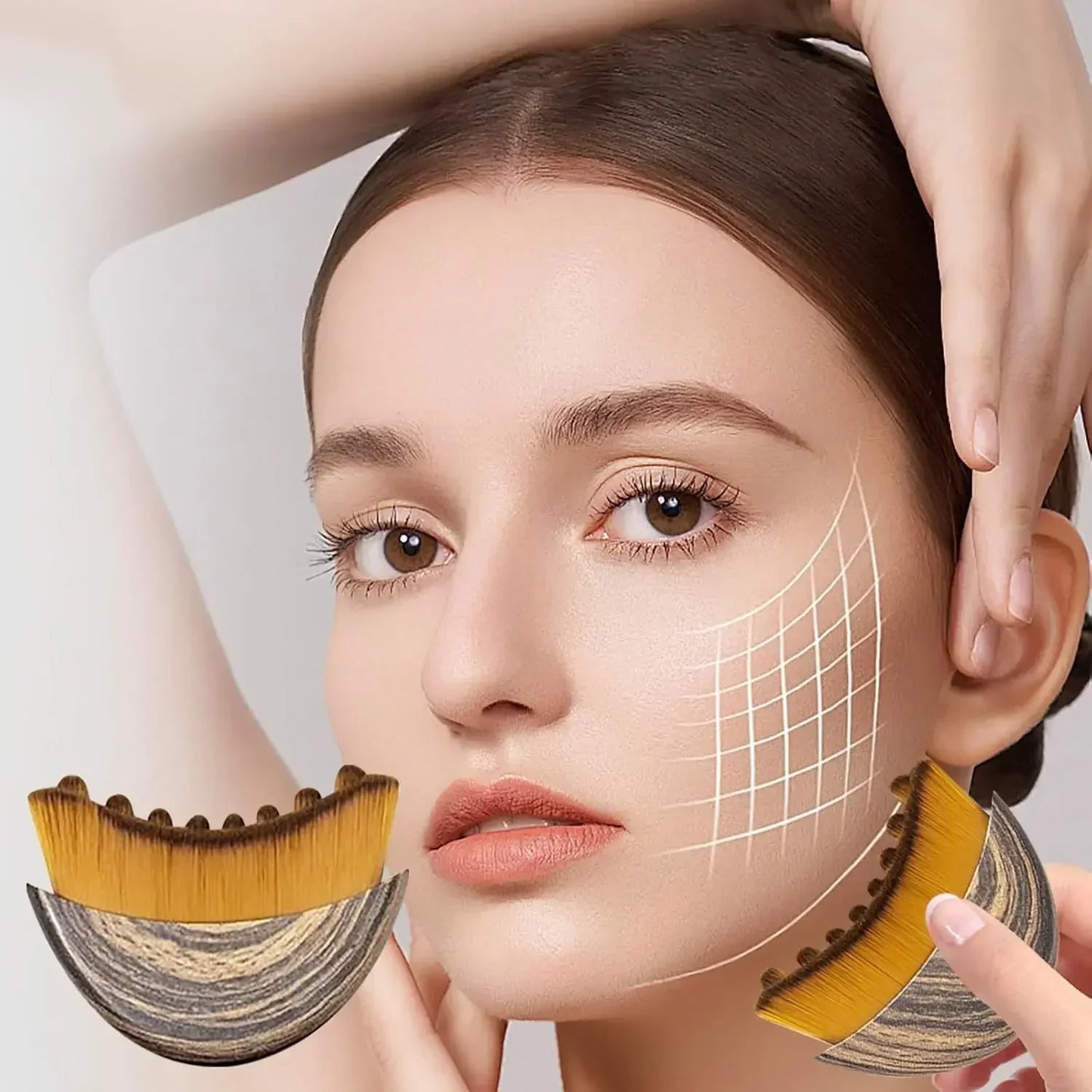 Lymphatic Contour Care Facial Massage Brush with Storage Box