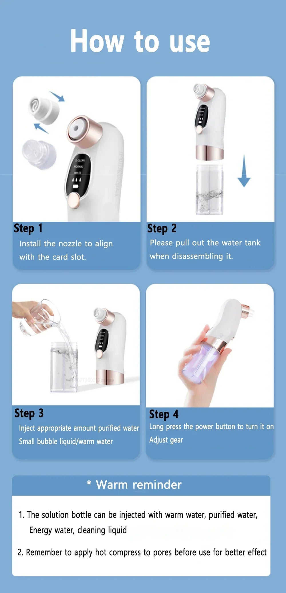 Electric Blackhead Remover Vacuum - Pore Face Cleaner