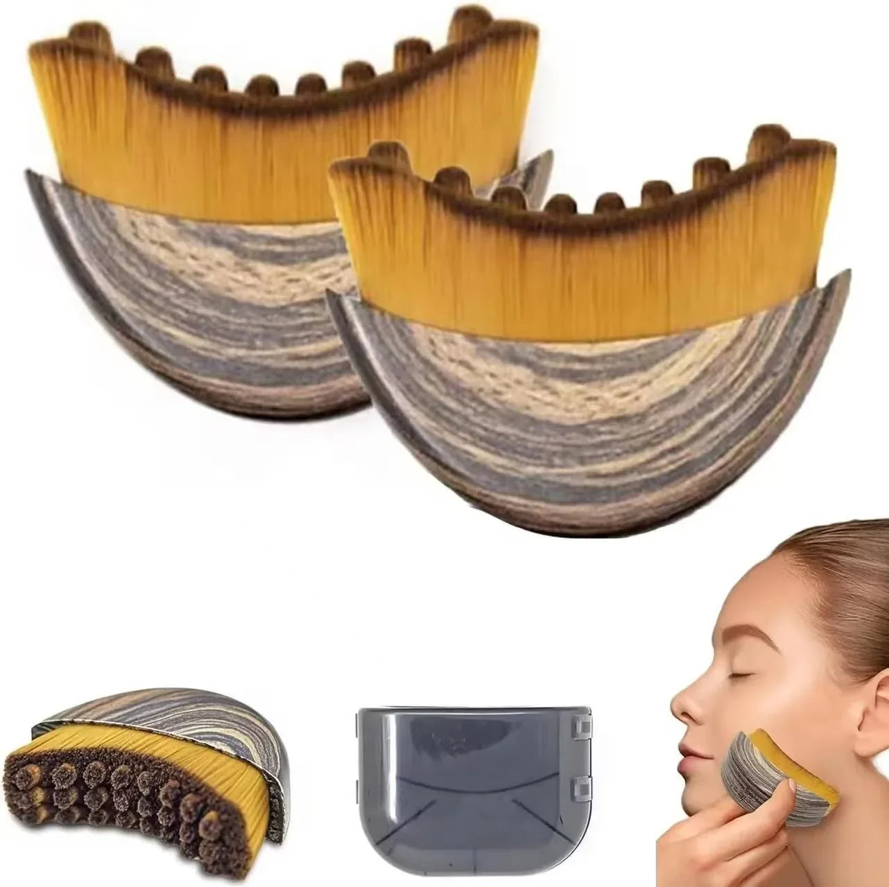 Lymphatic Contour Care Facial Massage Brush with Storage Box