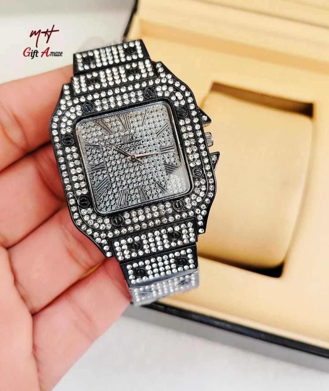Man's Watch With Diamond Stone
